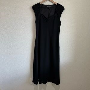 Vintage Black Midi Dress